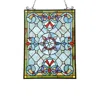 Chloelighting Anelisa Tiffany-style Victorian Design Window Panel 18" X 25"