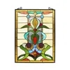 Chloelighting Anthuriun Tiffany-style Floral Window Panel 24" Height