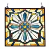 Chloelighting Archie Tiffany-style Mission Stained Glass Window Panel 20" Height