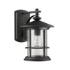 Chloelighting Ashley Superiora Transitional 1 Light Textured Black Outdoor Wall Sconce In Black