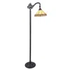 Chloelighting Belle Tiffany-style 1 Light Reading Floor Lamp 11" Wide