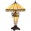 Chloelighting Belle Tiffany-style 3 Light Mission Double Lit Table Lamp 16" Shade