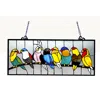 Chloelighting Birdies Tiffany-glass Featuring Birds Window Panel 25.5x10.5