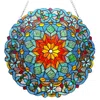 Chloelighting Blossom Tiffany-glass Round Window Panel 21" Wide