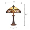 Chloelighting Caroline Victorian 2 Light Dark Bronze Table Lamp 16" Wide