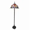 Chloelighting Carrell Tiffany-style 3 Light Roses Floor Lamp 20" Shade