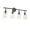 Chloelighting Cheryl Contemporary 4 Light Rubbed Bronze Bath Vanity Fixture 30" Width