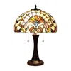 Chloelighting Claire Victorian-style 2-light Dark Bronze Finish Table Lamp 16" Wide