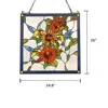 Chloelighting Costa Animal Tiffany-glass Window Panel 24" Wide