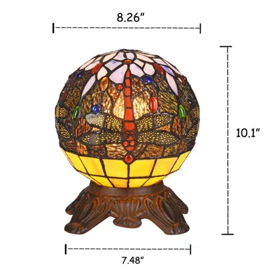 Chloelighting Demoiselle Mosaic 1 Light Dark Bronze Accent Lamp 8" Wide