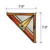 Chloelighting Desmund Mission Tiffany-glass Window Panel 8" Wide