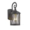 Chloelighting Dinadan Transitional 1 Light Black Outdoor Wall Sconce 13" Height