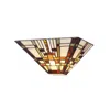 Chloelighting Farley Tiffany-style Mission 1 Light Wall Sconce 12" Wide