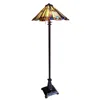 Chloelighting Flare Tiffany-style 2 Light Mission Floor Lamp 16" Shade