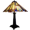 Chloelighting Flare Tiffany-style 2 Light Mission Table Lamp 15" Shade