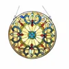 Chloelighting Frances Tiffany-style Victorian Stained-glass Window Panel 22" Height In Multi