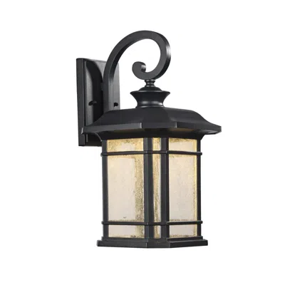 Chloelighting Franklin Transitional Led Textured Black Outdoor Wall Sconce 17" Height