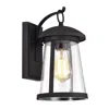 Chloelighting Freya Transitional 1 Light Textured Black Outdoor Wall Sconce 12" Height In Black