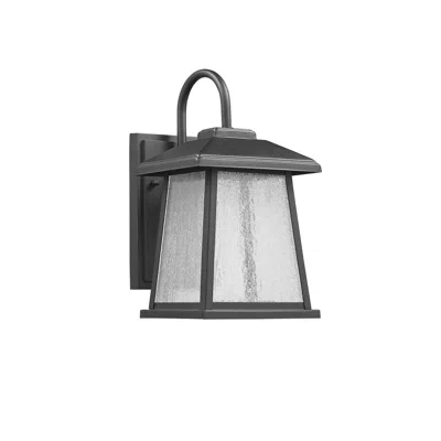 Chloelighting Frontier Transitional Led Textured Black Outdoor Wall Sconce 12" Height