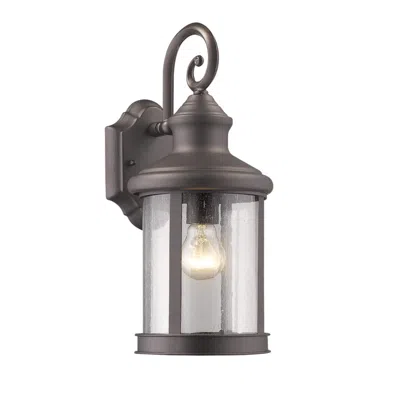 Chloelighting Galahad Transitional 1 Light Rubbed Bronze Outdoor Wall Sconce 16" Height