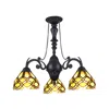 Chloelighting Georgia Tiffany-style Victorian Stained Glass Mini Chandelier 21" Width