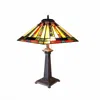 Chloelighting Gerard Tiffany-style 2 Light Mission Table Lamp 16" Shade