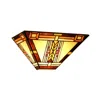 Chloelighting Gode Tiffany-style 1 Light Mission Wall Sconce 12" Wide