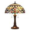 Chloelighting Grenville Tiffany-style 2 Light Victorian Table Lamp 16" Shade