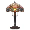 Chloelighting Hazel Tiffany-style 2 Light Victorian Table Lamp 16" Shade