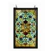 Chloelighting Heather Tiffany-glass Victorian Window Panel 17x28 In Multi