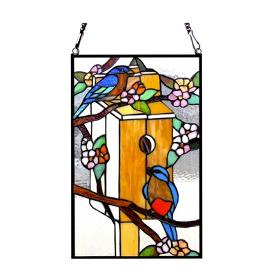 Chloelighting Home Tiffany-glass Window Panel 12x19