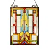Chloelighting Huszar Tiffany-glass Window Panel 17.5x25