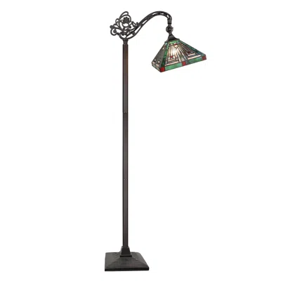 Chloelighting Innes Tiffany-style 1-light Mission Reading Floor Lamp 11" Shade