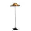 Chloelighting Innes Tiffany-style 2 Light Mission Floor Lamp 18" Shade