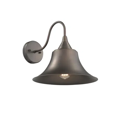 Chloelighting Ironclad Industrial 1 Light Rubbed Bronze Wall Sconce 11.5" Wide