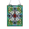 Chloelighting Izzy Tiffany-glass Victorian Window Panel 18x25.5