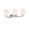 Chloelighting Jane Contemporary 3 Light Chrome Bath Vanity Fixture 22" Width In Silver