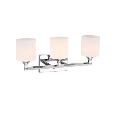 Chloelighting Jane Contemporary 3 Light Chrome Bath Vanity Fixture 22" Width In Silver