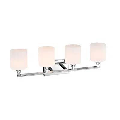 Chloelighting Jane Contemporary 4 Light Chrome Bath Vanity Fixture 29" Width