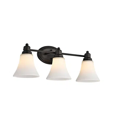 Chloelighting Janet Contemporary 3 Light Rubbed Bronze Bath Vanity Fixture 24" Width
