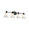 Chloelighting Janet Contemporary 4 Light Rubbed Bronze Bath Vanity Fixture 30" Width