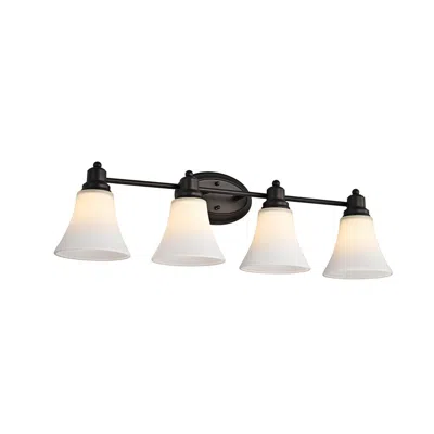 Chloelighting Janet Contemporary 4 Light Rubbed Bronze Bath Vanity Fixture 30" Width