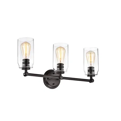 Chloelighting Joyce Contemporary 3 Light Rubbed Bronze Bath Vanity Fixture 23" Width