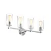 Chloelighting Joyce Contemporary 4 Light Chrome Bath Vanity Fixture 28" Width