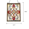 Chloelighting Katherine Victorian Tiffany-glass Window Panel 24" Tall