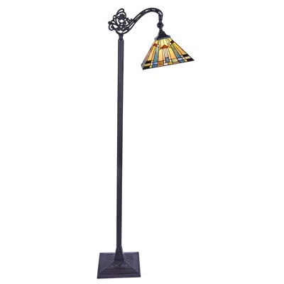 Chloelighting Kinsey Tiffany-style 1 Light Reading Floor Lamp 11" Wide