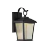 Chloelighting Kirton Transitional Led Textured Black Outdoor Wall Sconce 12" Tall