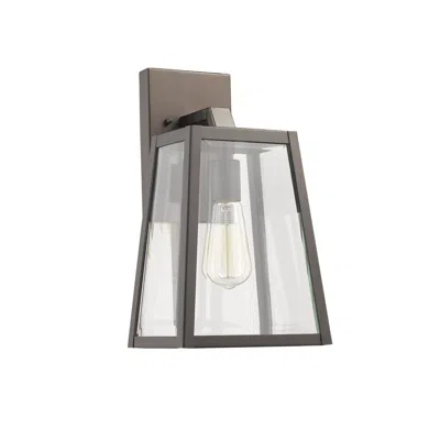 Chloelighting Leodegrance Transitional 1 Light Rubbed Bronze Outdoor Wall Sconce 14" Height