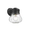 Chloelighting Levi Transitional 1 Light Textured Black Outdoor Wall Sconce 9"