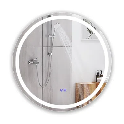 Chloelighting Luminosity Back Lit Round Touchscreen Led Mirror 3 Color Temperatures 3000k-6000k 28" Wide